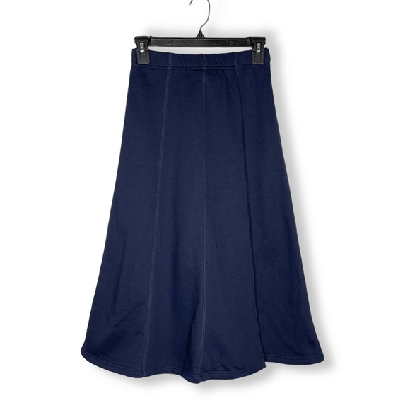 NWT The Westside Delilah Skirt Paneled Solid Navy Blue Terrycloth Size XS - Picture 1 of 8